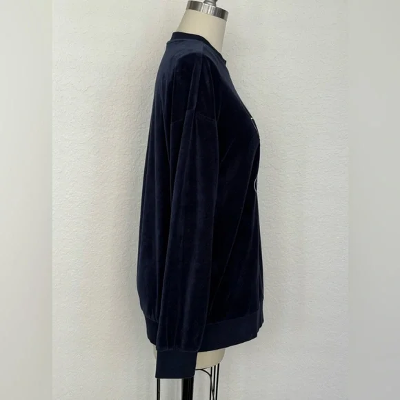 Adidas Navy Velvet Crewneck - Picture 4 of 13